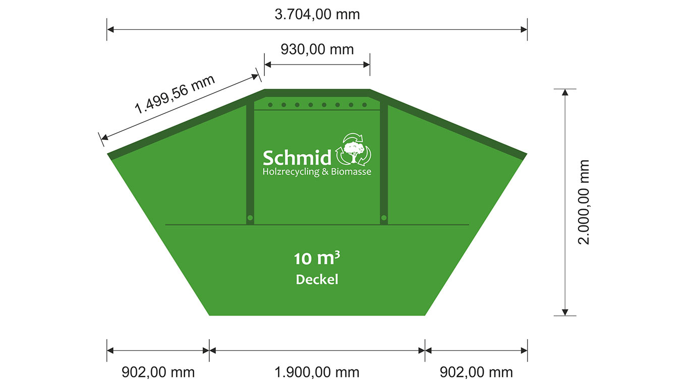 Container mit Deckel 10 m³