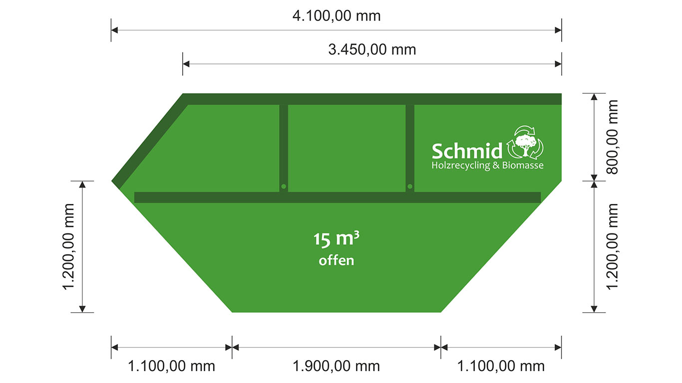 Container offen 15 m³