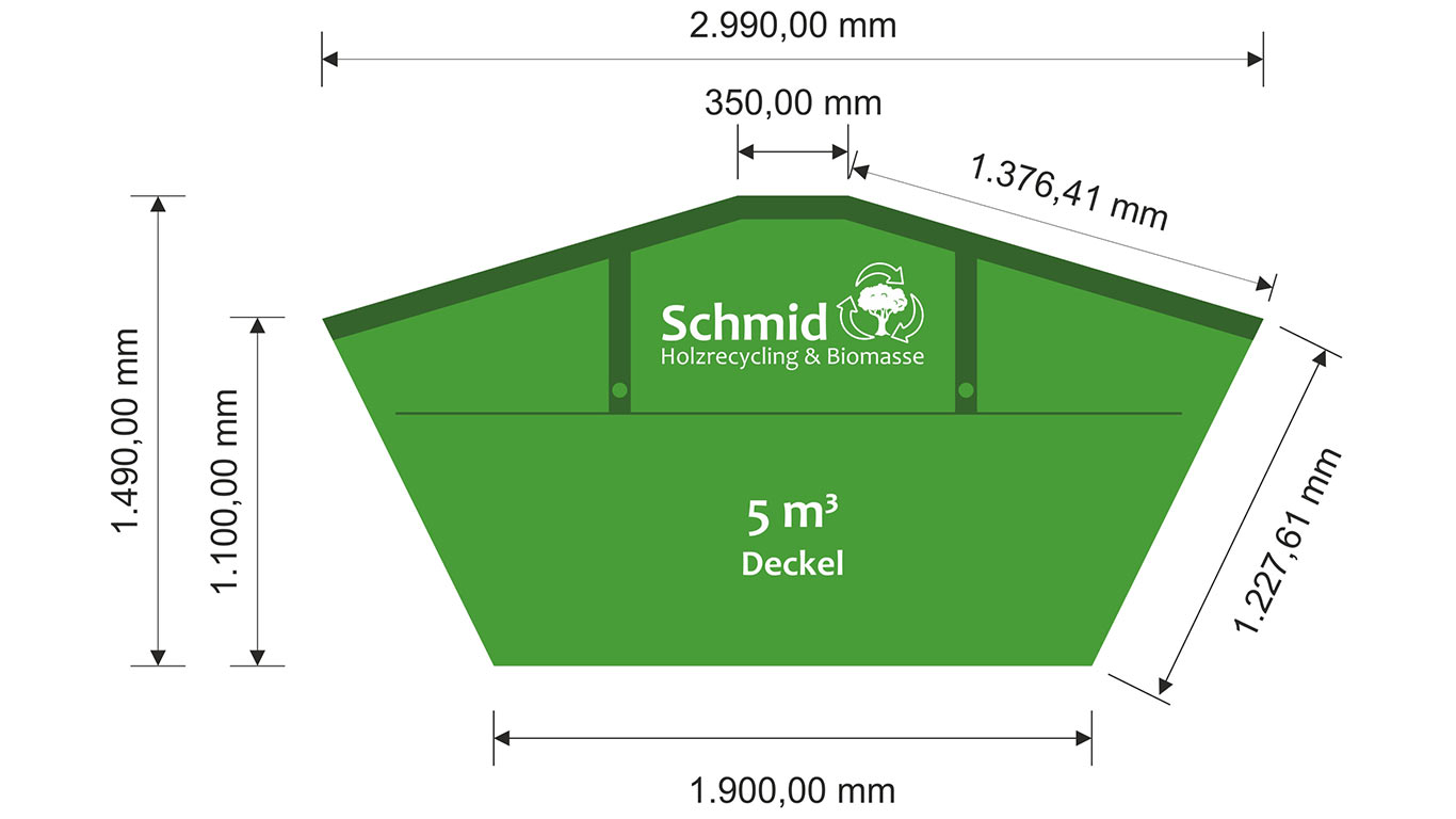 Container mit Deckel 5 m³