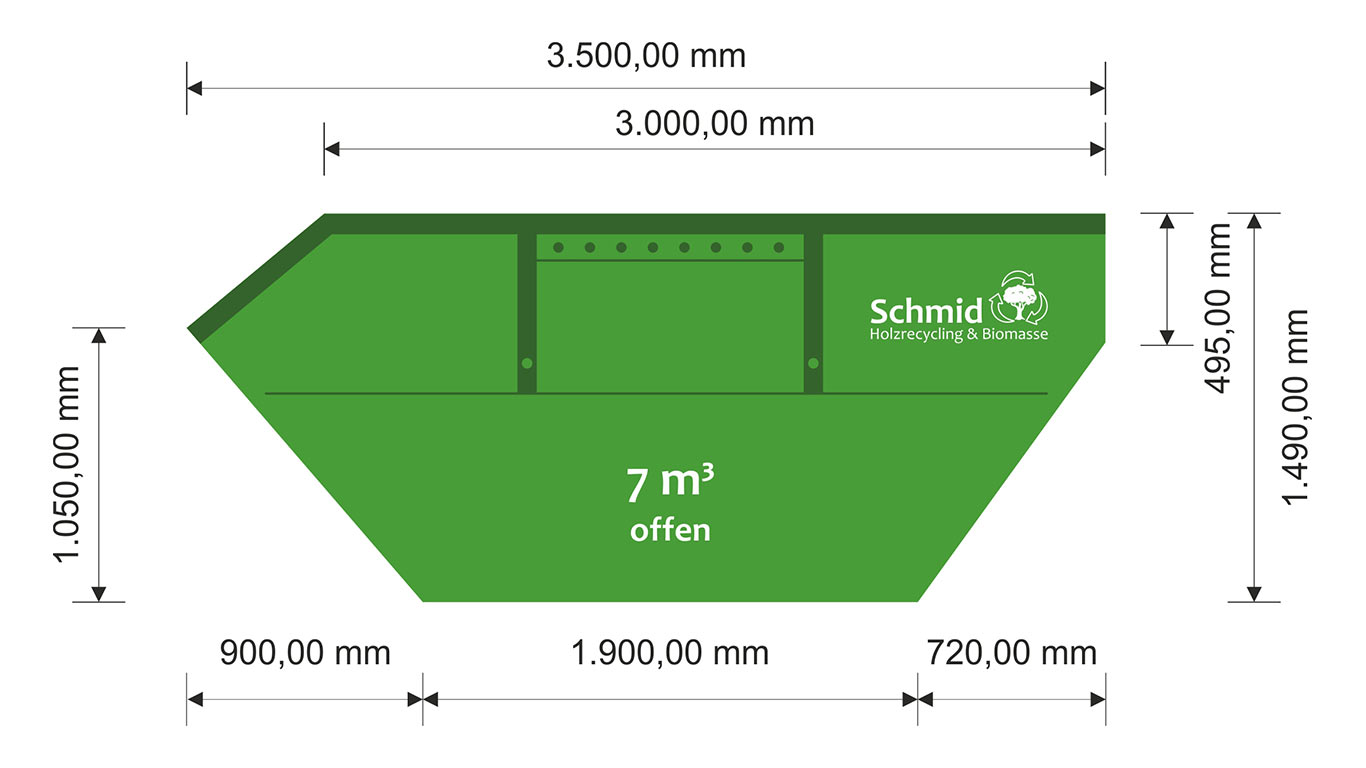 Container offen 7 m³
