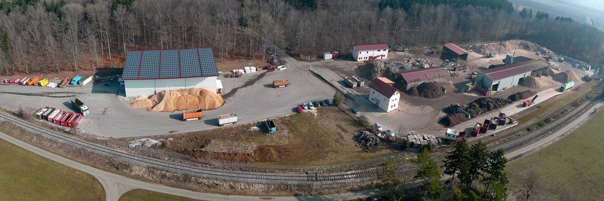 Luftaufnahme des Betriebsgeländes in Gerstetten-Gussenstadt